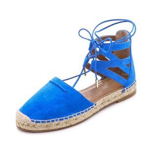 BELGRAVIA SUEDE CLOSED-TOE ESPADRILLE, BLUE IN MON